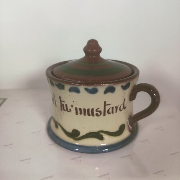 Olde English Pottery by Tourqay, set of 5 pieces. each with a Motto, handpainted - Picture 3 of 9